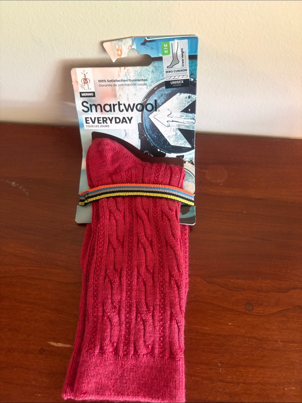 Smartwool Everyday Cable Crew Socks - Deep Pink